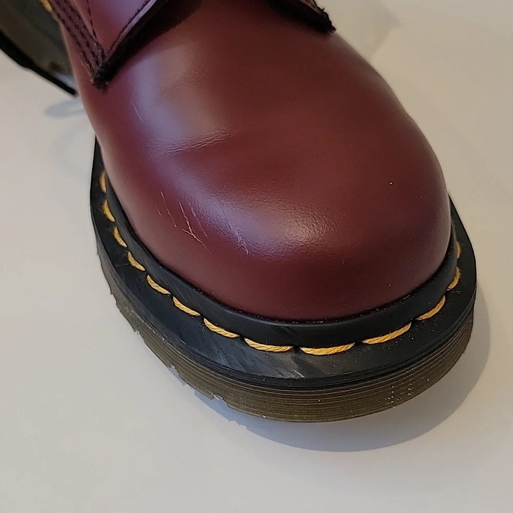 Dr. Martens 1460 Lace up Boots Burgundy Sz: 6 US - Picture 12 of 13